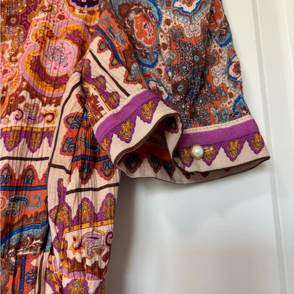 Avara women's printed puff-sleeve mini dress size small - Picture 5 of 6